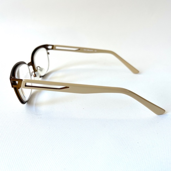 Vintage Reading Glasses +1.25 Copper Square Hipster Horn Rimmed Unisex Readers - Picture 4 of 11